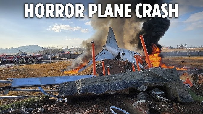 south korean plane crash video